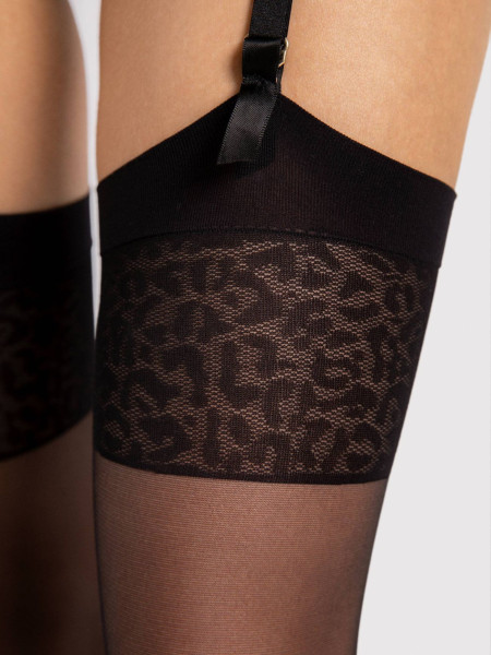 Fiore pančuchy s leopardím golierom 2