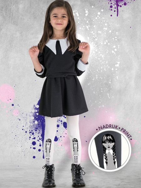 Dievčenské halloweenske pančuchy ČIERNE